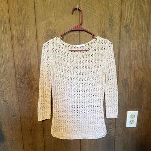 Dalia Cream Crochet Sweater